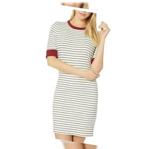 Joie Tralena Strip Dress-jersey mini dress